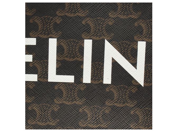 Céline Celine Triomphe Medium Messenger Bag Braun Schwarz Weiß - Ansicht 8