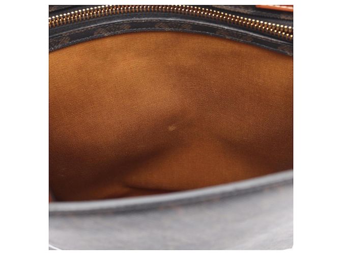 Céline Celine Small Vertical Cabas Triomphe Bolso Tote 2-Way Castaño Negro - vista 5