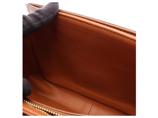 Céline Borsa a spalla Celine Teen Triomphe Marrone Bianco Beige - vista 10