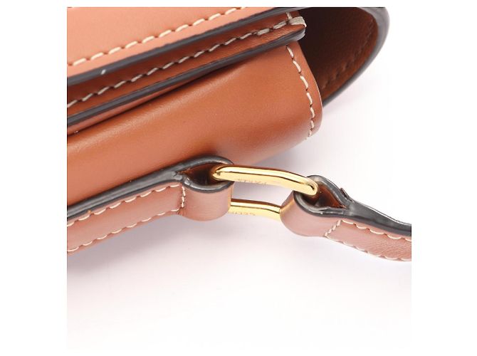 Céline Borsa a spalla Celine Teen Triomphe Marrone Bianco Beige - vista 11