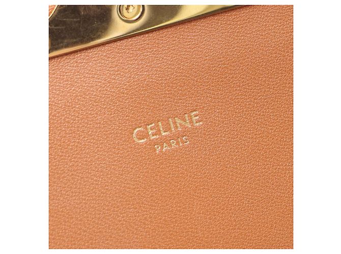 Céline Celine Classic Triomphe Schultertasche Braun Beige - Ansicht 4