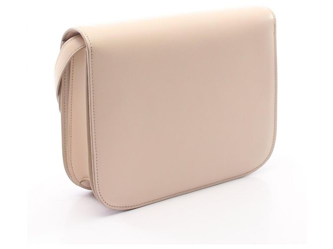 Céline Borsa a tracolla Celine Classic Box Medium Beige - vista 2