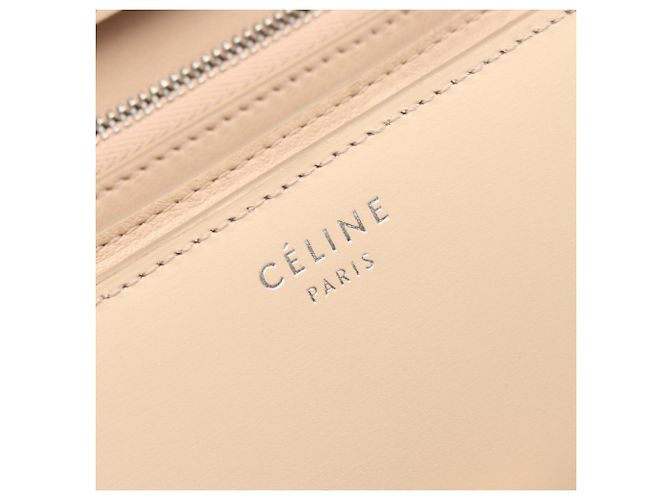 Céline Borsa a tracolla Celine Classic Box Medium Beige - vista 4