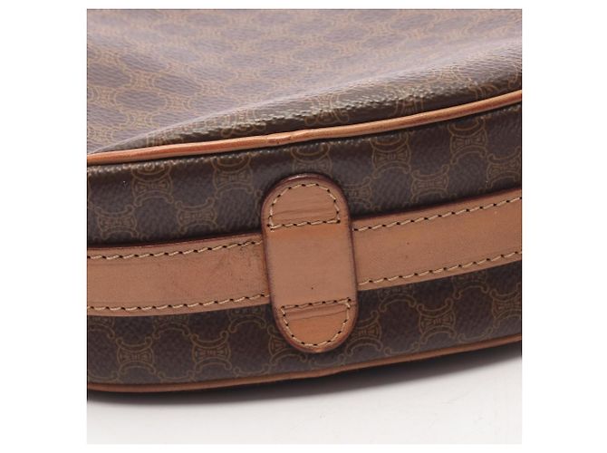 Céline Borsa a tracolla Celine Gancini Macadam Brown Marrone - vista 10