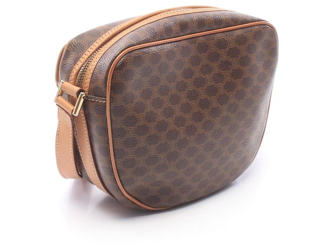 Céline Borsa a tracolla Celine Gancini Macadam Brown Marrone - vista 2