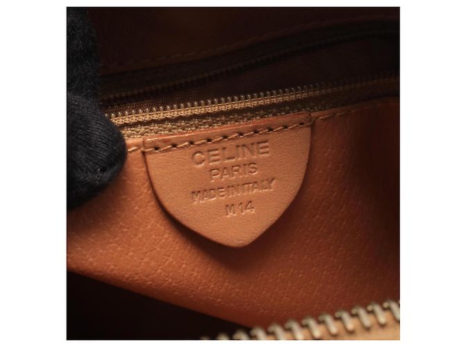 Céline Borsa a tracolla Celine Gancini Macadam Brown Marrone - vista 4