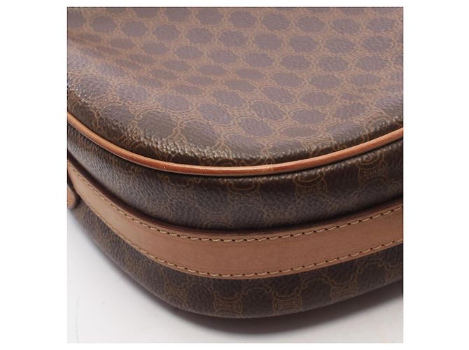 Céline Borsa a tracolla Celine Gancini Macadam Brown Marrone - vista 8