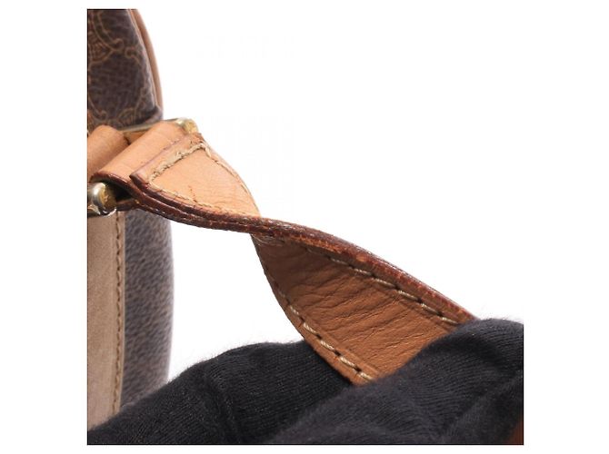 Céline Borsa a tracolla Celine Gancini Macadam Brown Marrone - vista 9