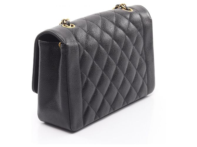 Borsa a tracolla Chanel Matelassé Diana Flap Nero - vista 2