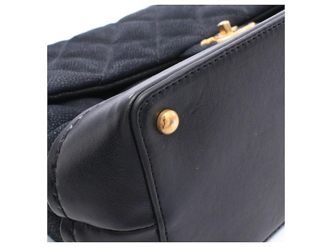 Borsa a patta Chanel Matelassé con manico superiore Nero - vista 8