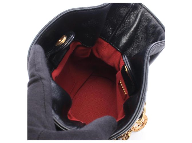 Sac seau Chanel Matelassé Noir - vue 3