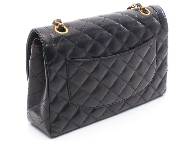 Borsa a tracolla Double Flap Chanel Matelassé Paris Limited Edition Nero - vista 2