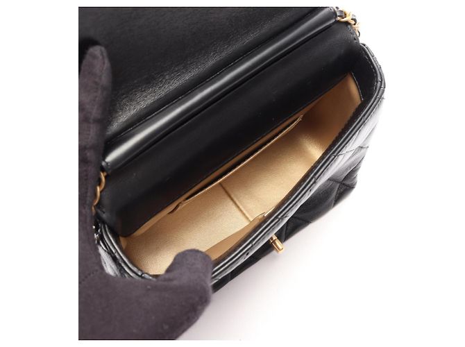 Timeless Borsa Mini Flap Chanel Matelassé Nero - vista 3