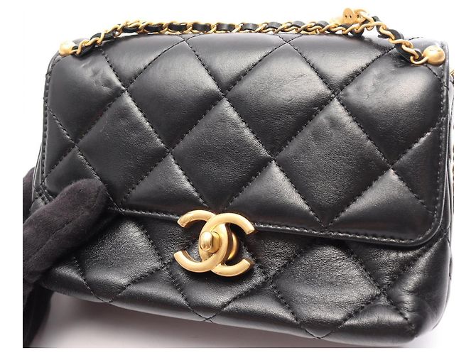 Timeless Borsa Mini Flap Chanel Matelassé Nero - vista 9