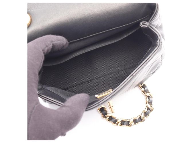 Borsa a tracolla 2 vie Chanel Mini Matelassé con manico superiore Nero - vista 3