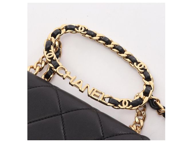 Borsa a tracolla 2 vie Chanel Mini Matelassé con manico superiore Nero - vista 8