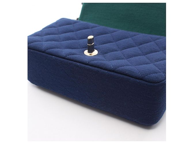 Borsa a tracolla Chanel Mini Matelassé 20 Blu - vista 8