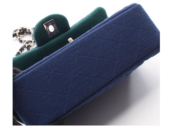 Borsa a tracolla Chanel Mini Matelassé 20 Blu - vista 9