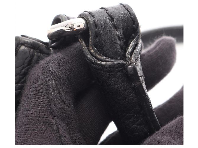 Borsa a mano Chanel in pelle nera Nero - vista 14