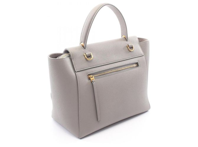 Céline Celine Belt Bag Micro - Borsa a mano in pelle grigia Marrone - vista 2
