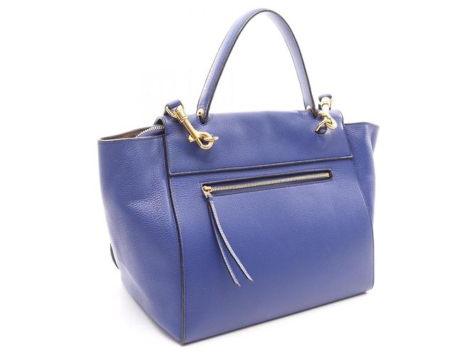 Céline Belt Bag Mini in pelle blu - vista 2