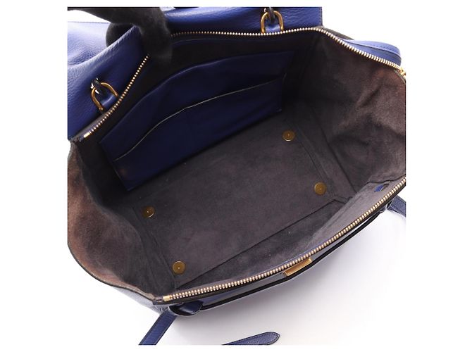 Céline Belt Bag Mini in pelle blu - vista 3