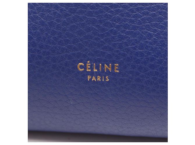 Céline Belt Bag Mini in pelle blu - vista 4