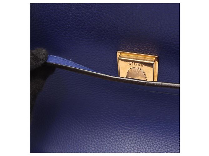 Céline Belt Bag Mini in pelle blu - vista 5