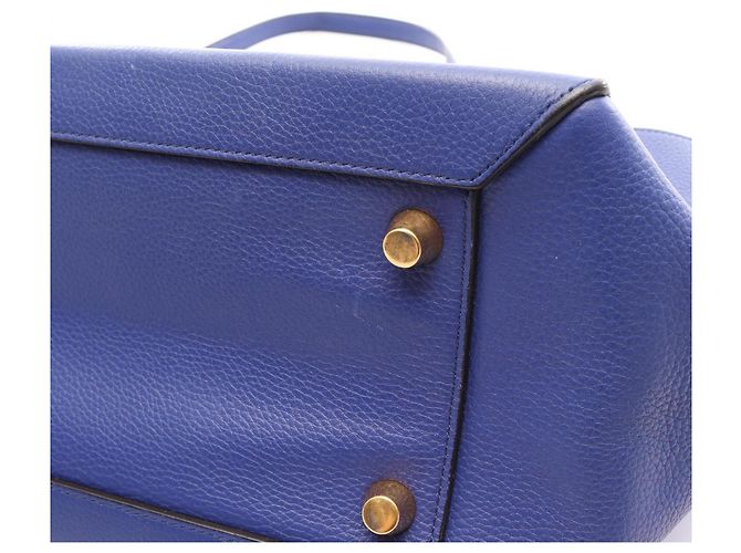 Céline Belt Bag Mini in pelle blu - vista 6