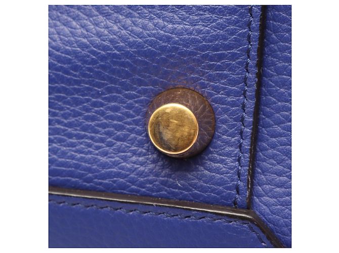 Céline Belt Bag Mini in pelle blu - vista 7