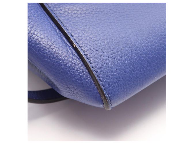 Céline Belt Bag Mini in pelle blu - vista 8