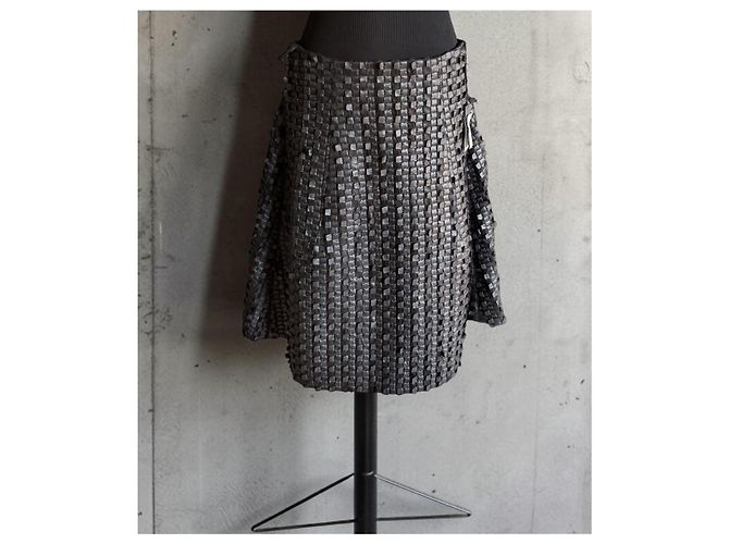 Falda Giorgio Armani Mainline de seda Negro - vista 2