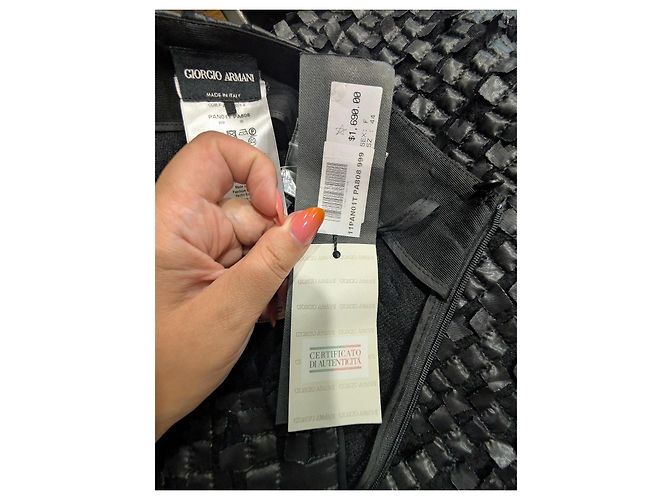 Falda Giorgio Armani Mainline de seda Negro - vista 4