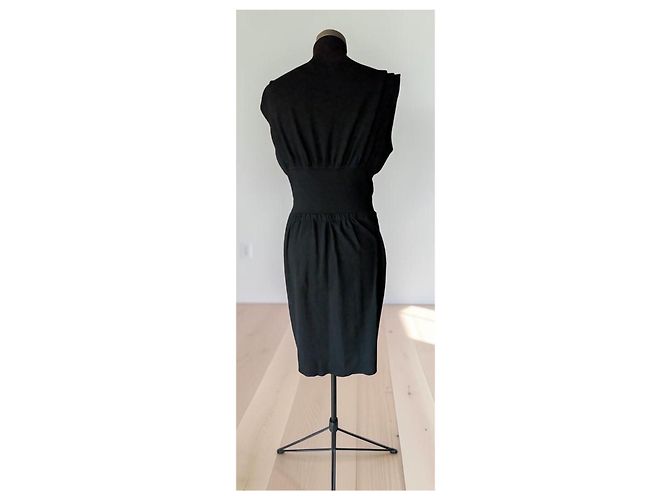 Prada Schwarzes Wollkleid Tailored Architectural - Ansicht 3