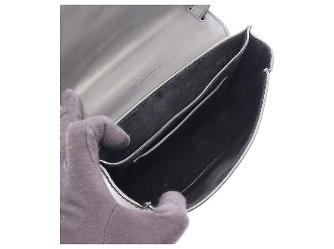 Autre Marque Borsa a tracolla in pelle KAIA Small Saint Laurent Paris Nero - vista 3