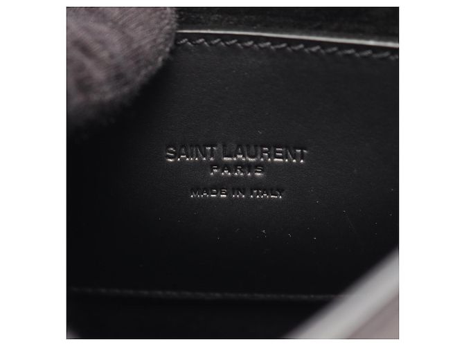 Autre Marque Borsa a tracolla in pelle KAIA Small Saint Laurent Paris Nero - vista 4
