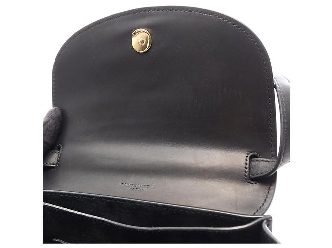 Autre Marque Borsa a tracolla in pelle KAIA Small Saint Laurent Paris Nero - vista 7