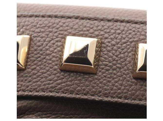Borsa a tracolla Salvatore Ferragamo Gancini con borchie Beige - vista 9