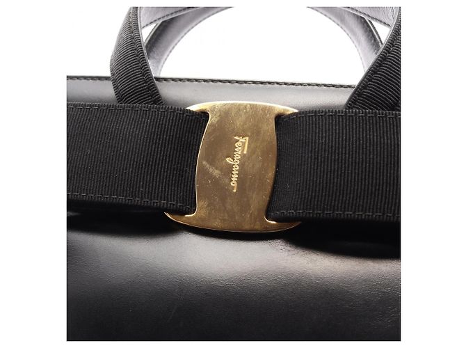Borsa 2-Way Salvatore Ferragamo Vara Ribbon Nero - vista 12