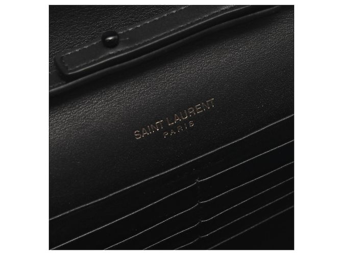Autre Marque Borsa a tracolla Saint Laurent in pelle nera monogramma a pois Nero - vista 4