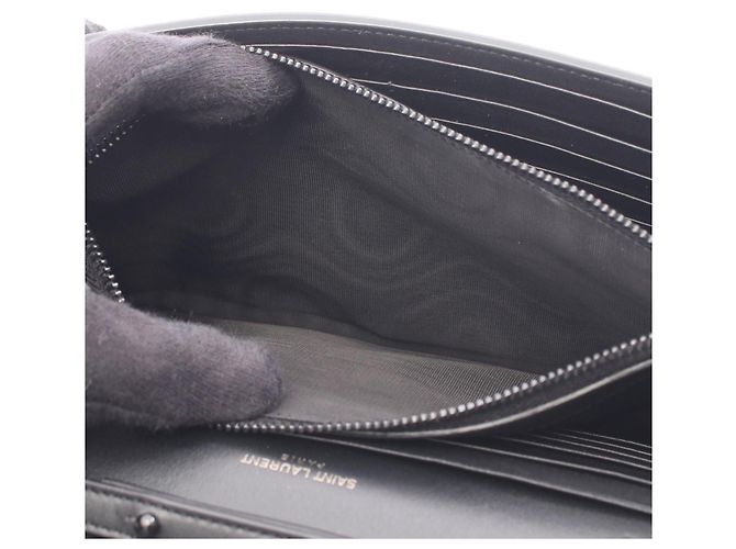 Autre Marque Borsa a tracolla Saint Laurent in pelle nera monogramma a pois Nero - vista 6