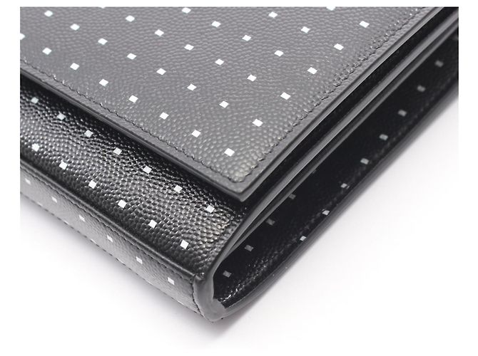 Autre Marque Borsa a tracolla Saint Laurent in pelle nera monogramma a pois Nero - vista 8