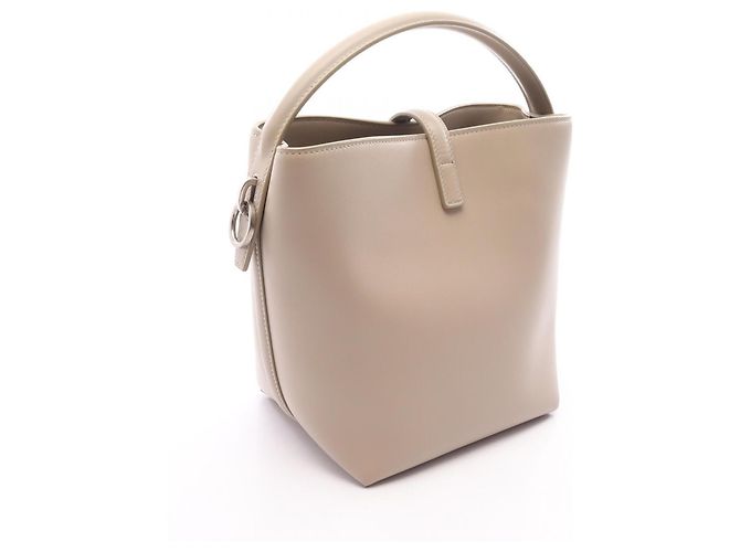 Yves Saint Laurent Paris LE 37 Small 2-Way Handbag Beige - vista 2