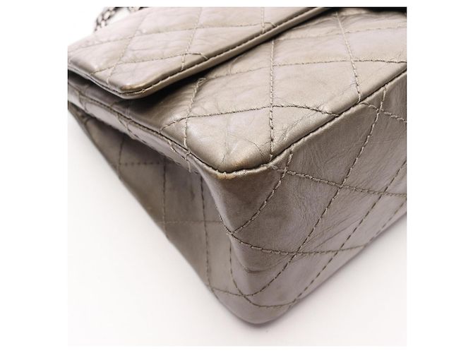 Borsa Chanel 2.55 Matelassé Double Flap Beige - vista 10