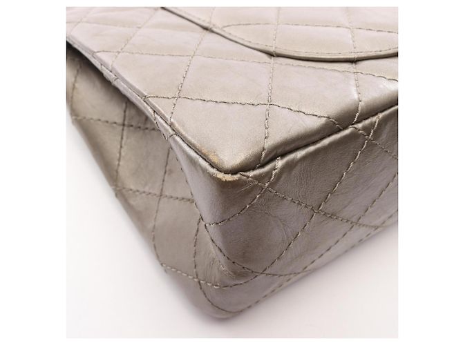 Borsa Chanel 2.55 Matelassé Double Flap Beige - vista 12