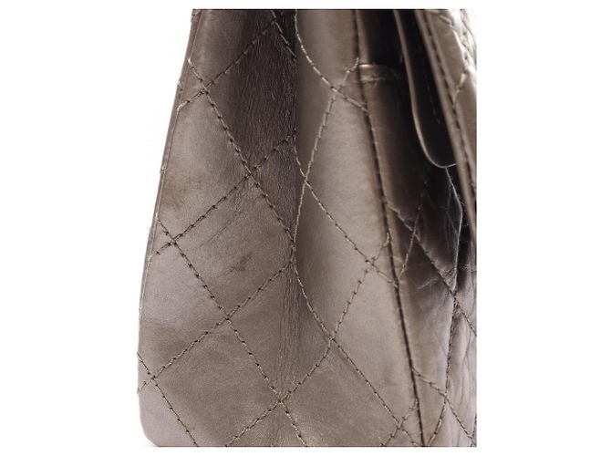 Borsa Chanel 2.55 Matelassé Double Flap Beige - vista 14
