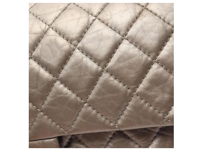 Borsa Chanel 2.55 Matelassé Double Flap Beige - vista 15