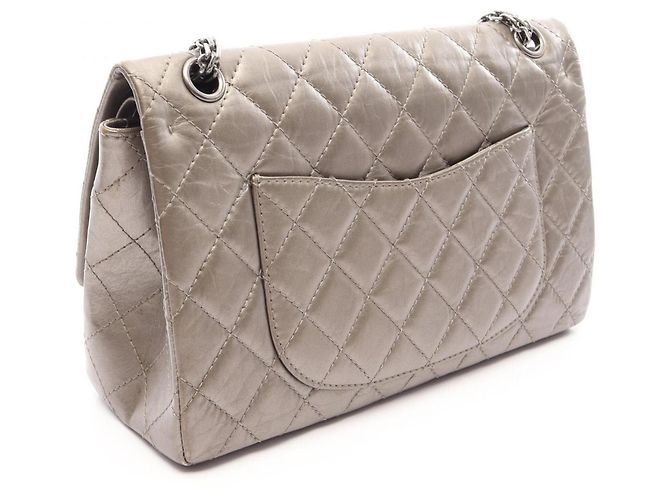 Borsa Chanel 2.55 Matelassé Double Flap Beige - vista 2