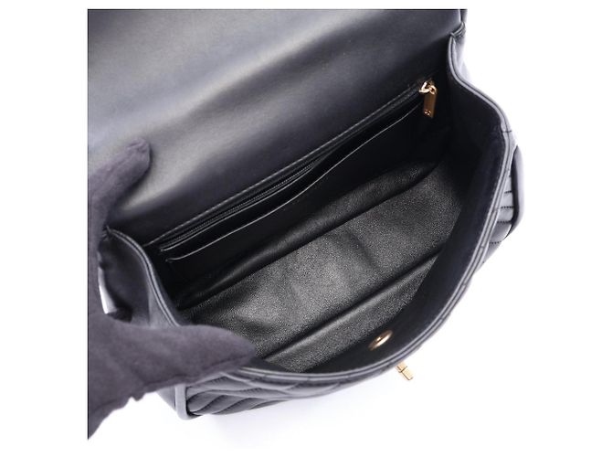 Borsa a tracolla 2-Way Chanel V-Stitch Chevron Nero - vista 3