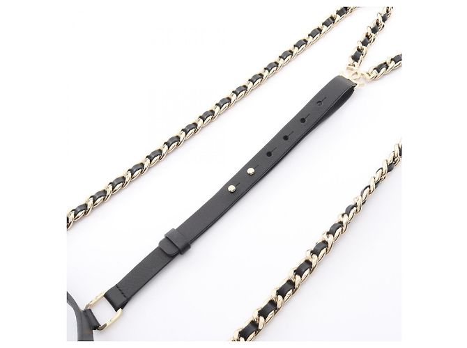 Bretelle Chanel A22C Coco Mark Chain Nero - vista 3